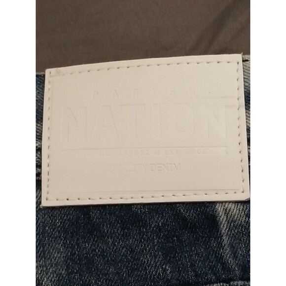 Parish Nation Jeans Mens 44 Act(44×34) Straight Leg Baggy Acid Wash - Picture 15 of 16